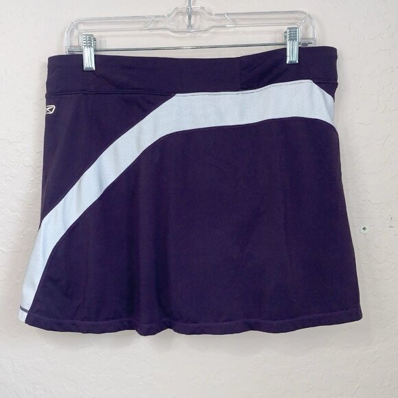 Reebok Play Dry Skort Womens Large Stretch Waist Pull On Faux Wrap Athletic Prep - Picture 1 of 7